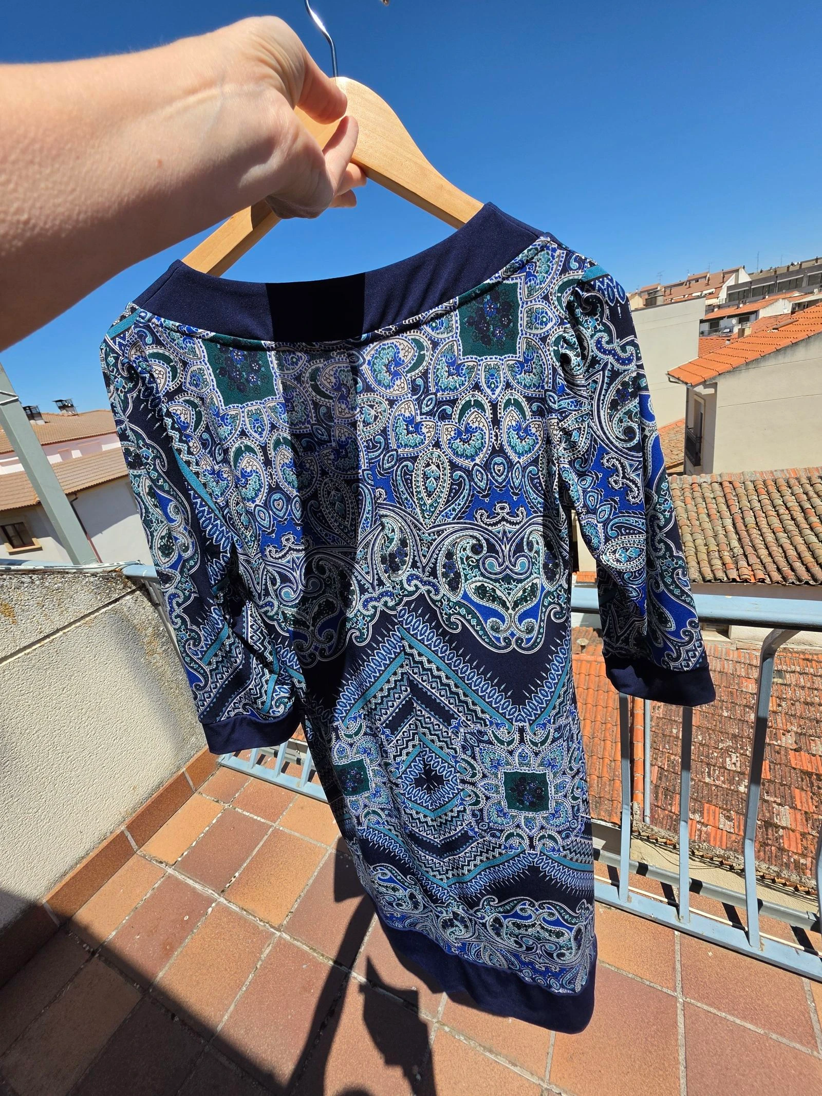Antea blue printed dress size 40 – photo 2
